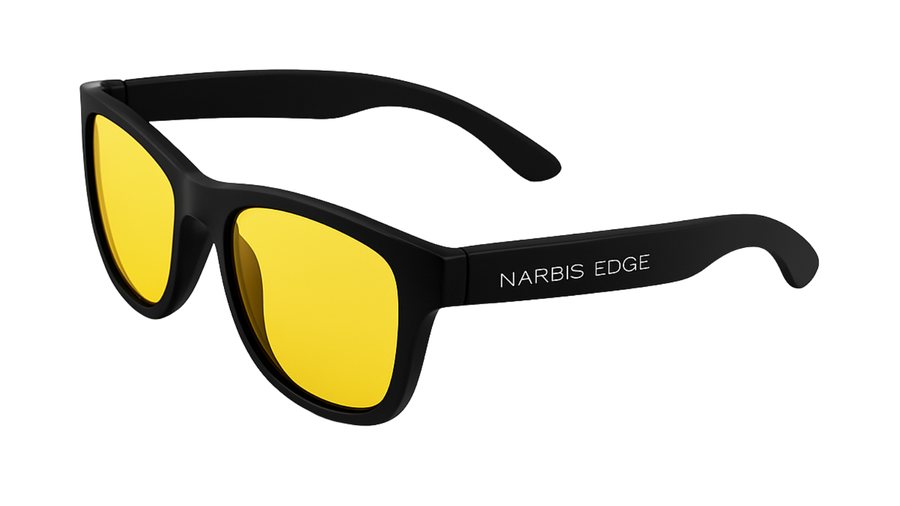 Narbis Edge feedback glasses with yellow lenses